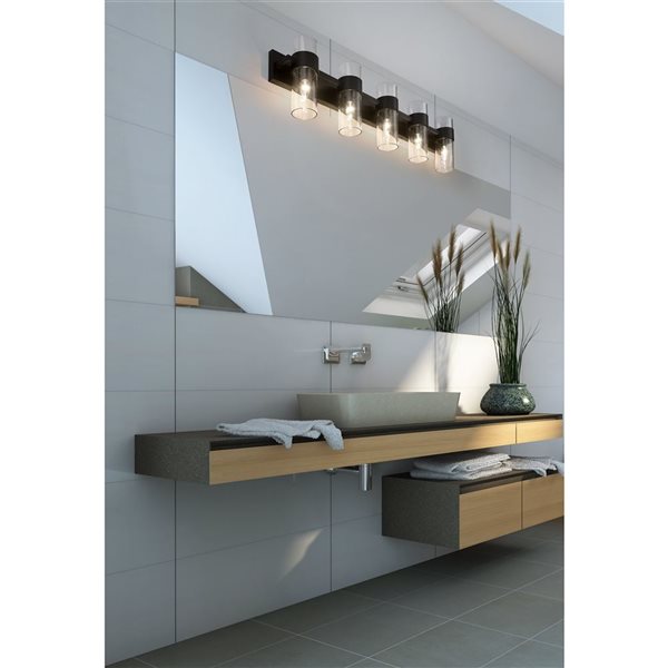 Z-Lite Matte Black Lawson 5-Light Vanity