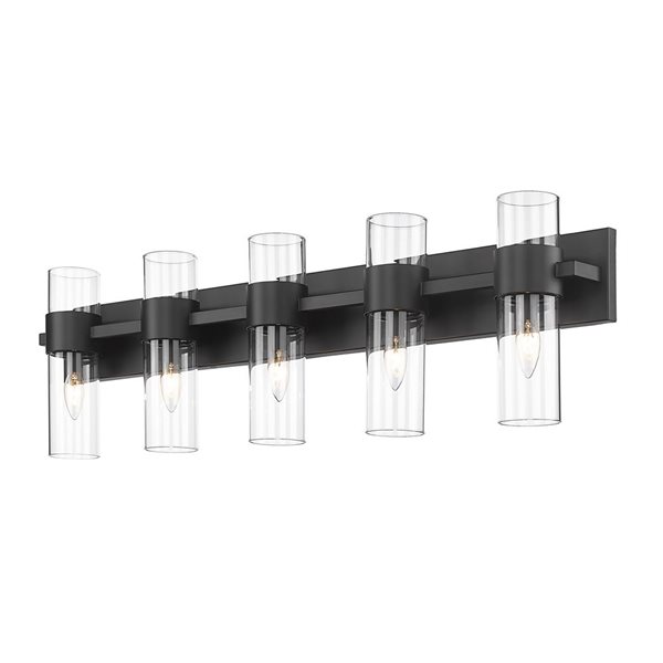 Z-Lite Matte Black Lawson 5-Light Vanity