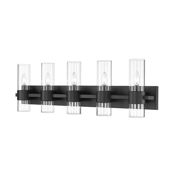 Z-Lite Matte Black Lawson 5-Light Vanity