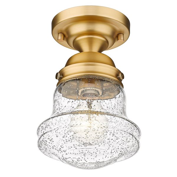 Z-Lite Heritage Brass Vaughn 1-Light Flush Mount