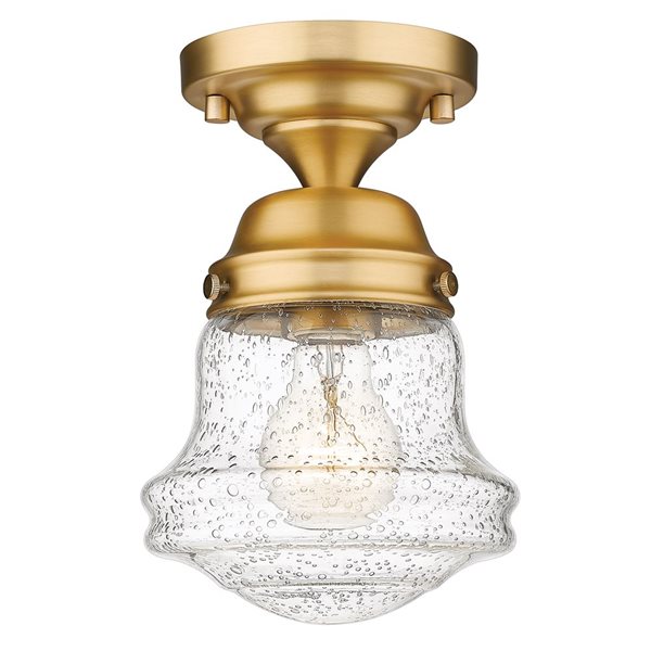 Z-Lite Heritage Brass Vaughn 1-Light Flush Mount