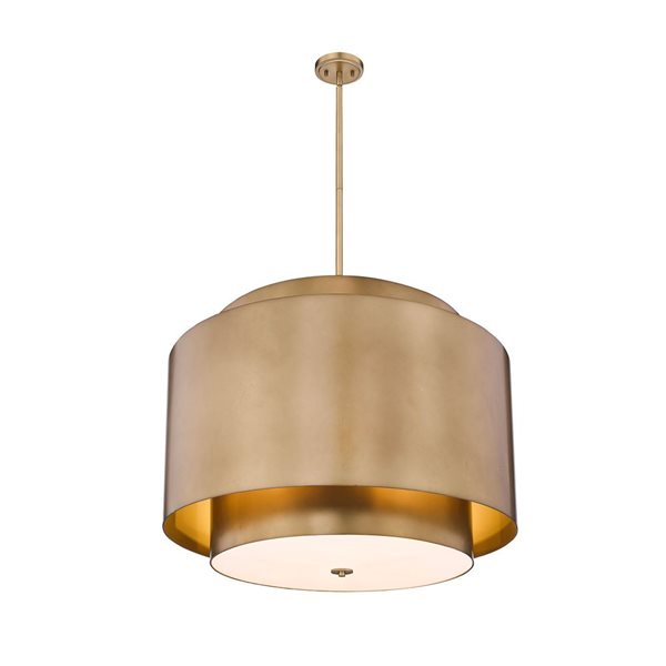 Z-Lite Rubbed Brass Harlech 4-Light Pendant