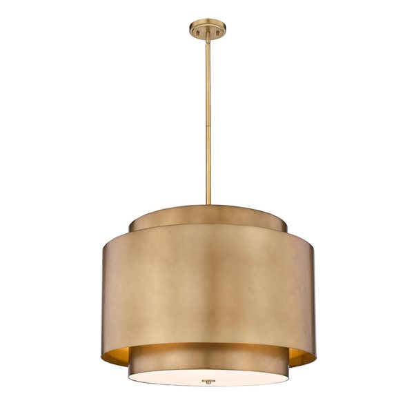 Z-Lite Rubbed Brass Harlech 4-Light Pendant