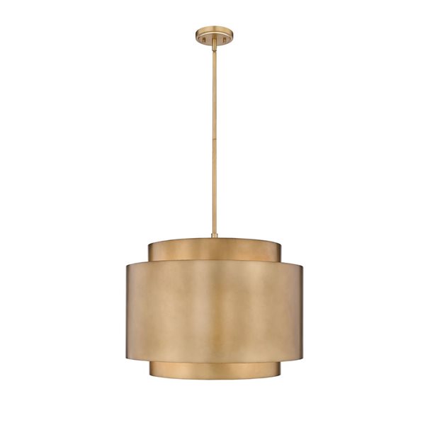 Z-Lite Rubbed Brass Harlech 4-Light Pendant