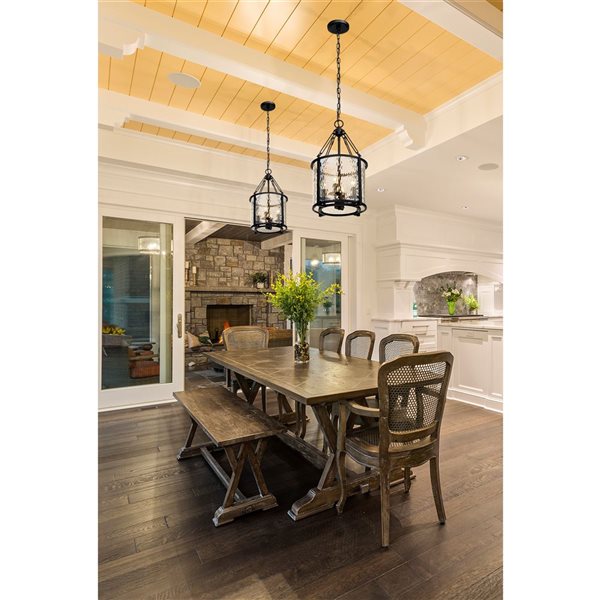 Z-Lite Matte Black Barrington 4-Light Pendant