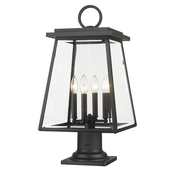 Z-Lite Aspen 1-Light Outdoor Wall Fixture – Classic Craftsman Style In Black