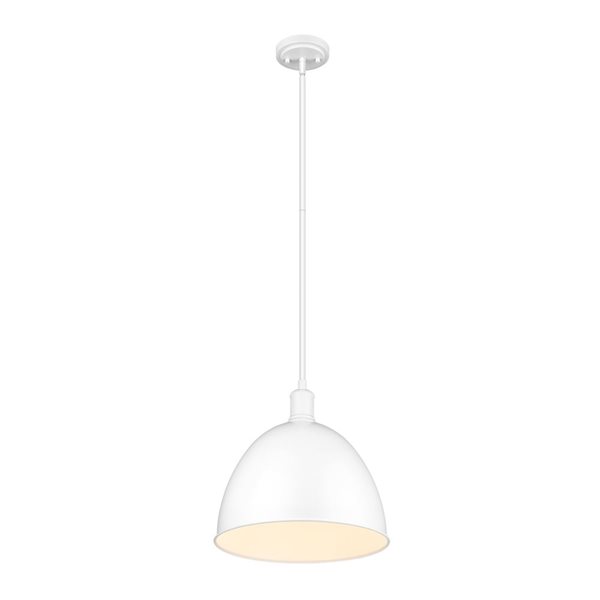 Z-Lite Satin White Sawyer 1-Light Pendant