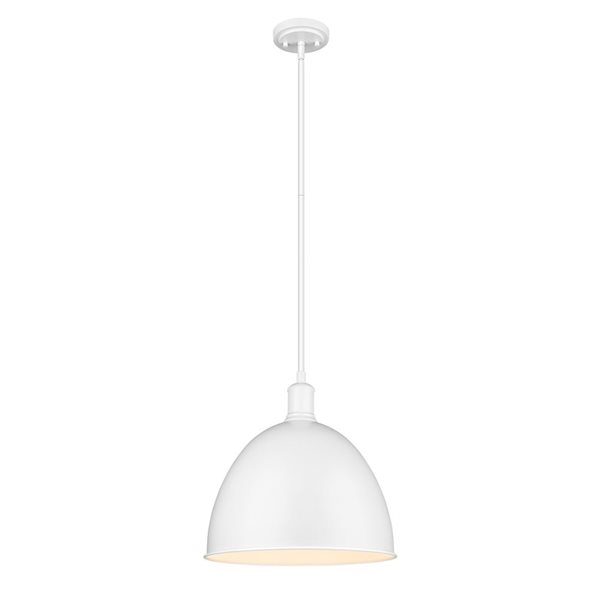 Z-Lite Satin White Sawyer 1-Light Pendant