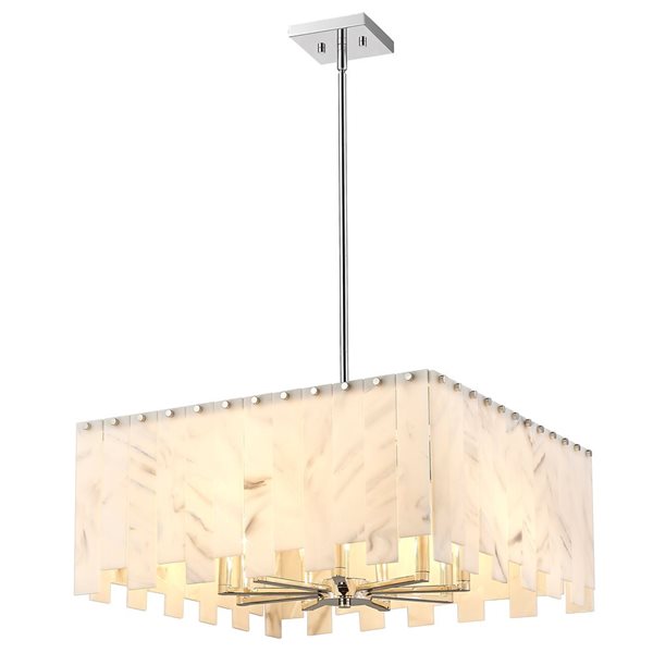 Z-Lite Polished Nickel Viviana 8-Light Pendant