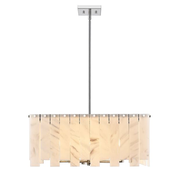 Z-Lite Polished Nickel Viviana 8-Light Pendant