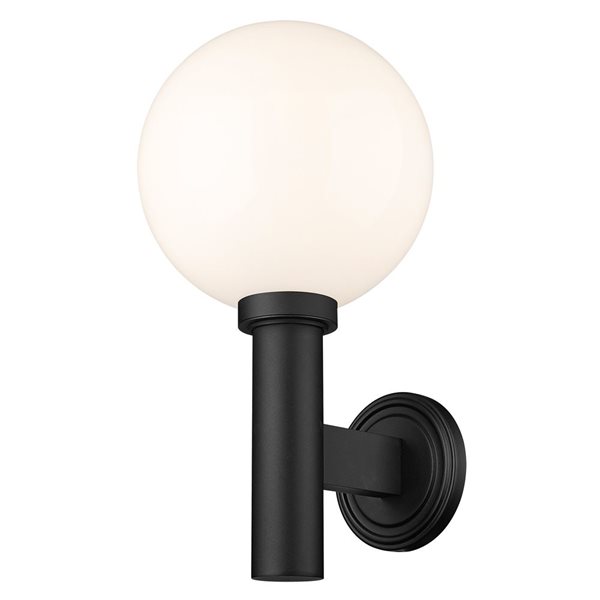 Z-Lite Black 12-in Laurent 1-Light Outdoor Wall Sconce