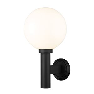 Z-Lite Black 12-in Laurent 1-Light Outdoor Wall Sconce