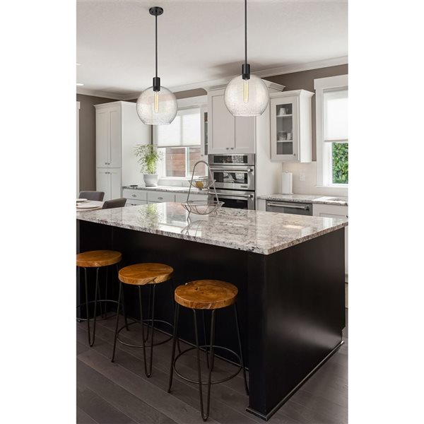 Z-Lite Matte Black Margo 1-Light Pendant