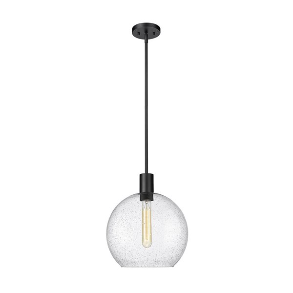 Z-Lite Matte Black Margo 1-Light Pendant