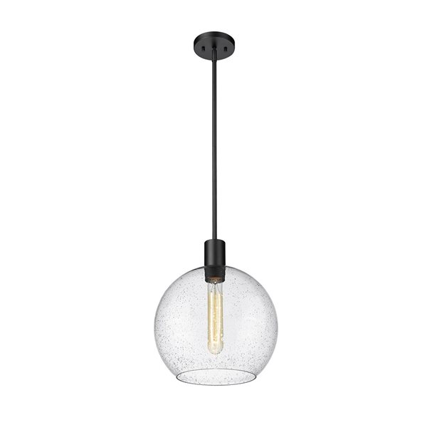 Z-Lite Matte Black Margo 1-Light Pendant