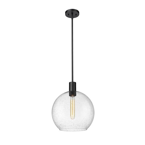 Z-Lite Matte Black Margo 1-Light Pendant