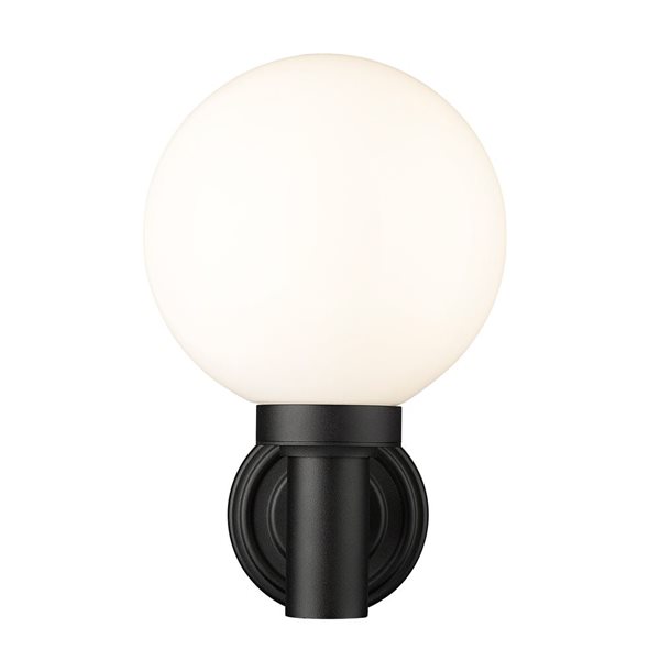 Z-Lite Black 8-in Laurent 1-Light Outdoor Wall Sconce