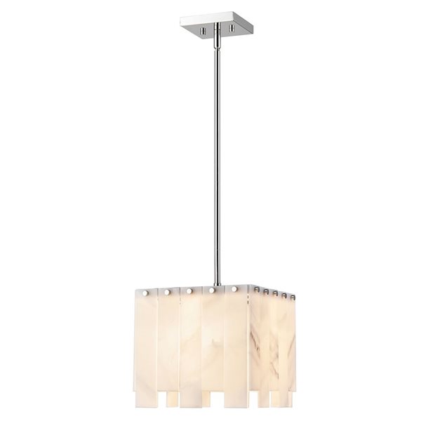 Z-Lite Polished Nickel Viviana 1-Light Pendant