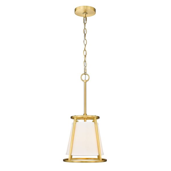 Z-Lite Rubbed Brass Lenyx Pendant 1-Light Mini Pendant 1935MP-RB