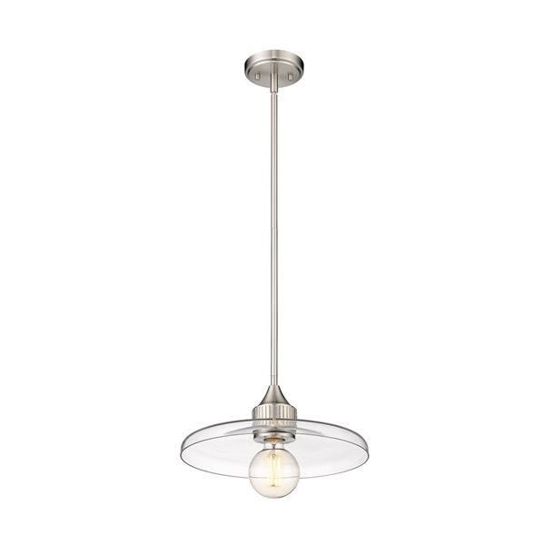 Z-Lite Brushed Nickel Paloma 1-Light Pendant