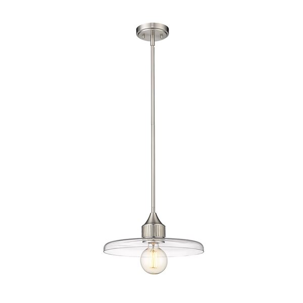 Z-Lite Brushed Nickel Paloma 1-Light Pendant