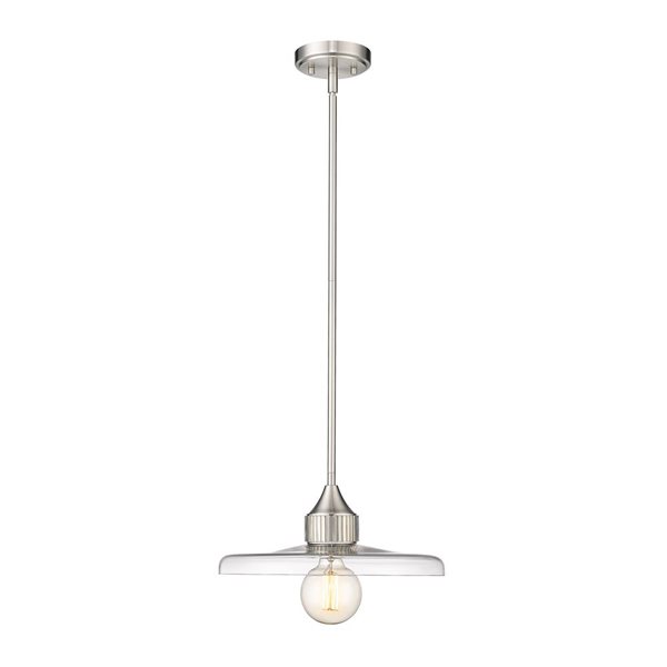 Z-Lite Brushed Nickel Paloma 1-Light Pendant