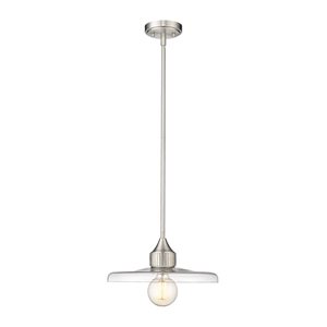 Z-Lite Brushed Nickel Paloma 1-Light Pendant