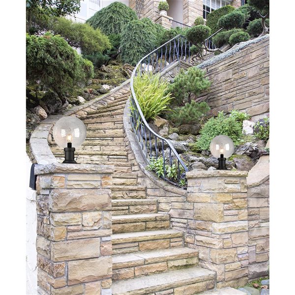 Z-Lite Black Laurent 1-Light Outdoor Pier Mounted Fixture