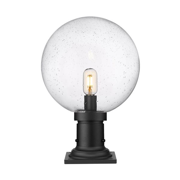 Z-Lite Black Laurent 1-Light Outdoor Pier Mounted Fixture