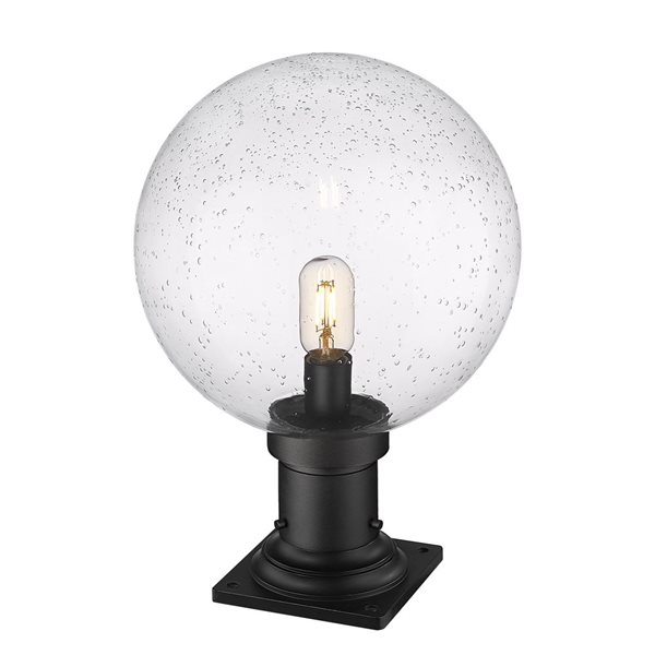 Z-Lite Black Laurent 1-Light Outdoor Pier Mounted Fixture