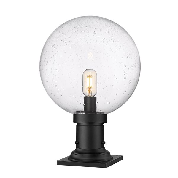 Z-Lite Black Laurent 1-Light Outdoor Pier Mounted Fixture