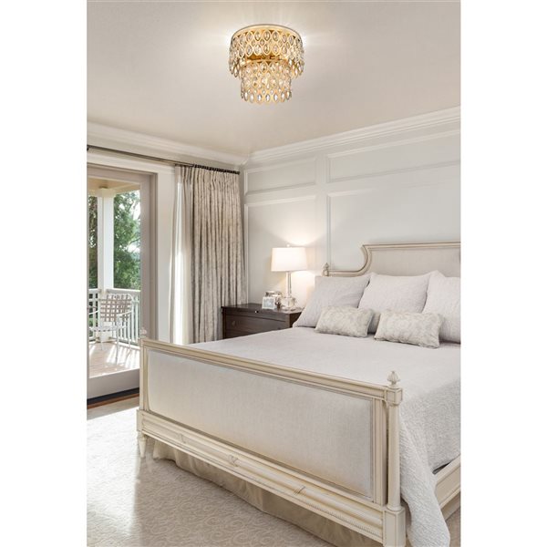 Z-Lite Heirloom Brass Dealey 5-Light Flush Mount