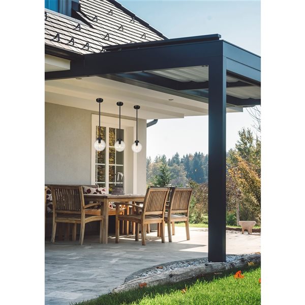 Z-Lite Black Laurent 1-Light Outdoor Pendant