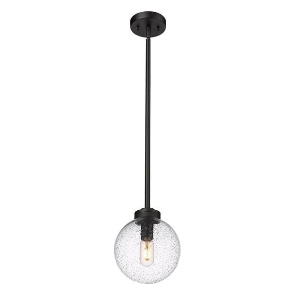 Z-Lite Black Laurent 1-Light Outdoor Pendant