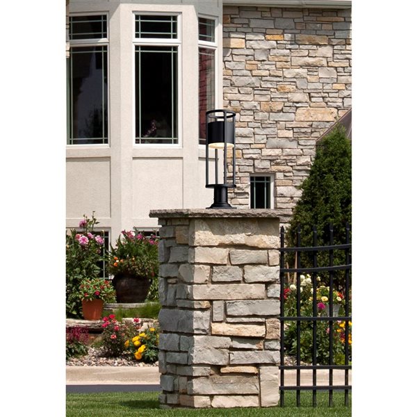 Z-Lite Black Luca 1-Light Outdoor Pier Mounted Fixture