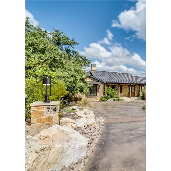 Z-Lite Black Luca 1-Light Outdoor Pier Mounted Fixture