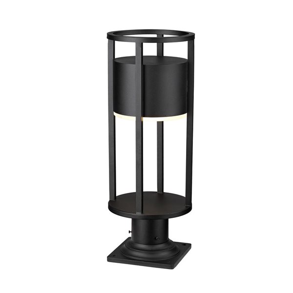 Z-Lite Black Luca 1-Light Outdoor Pier Mounted Fixture