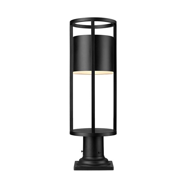 Z-Lite Black Luca 1-Light Outdoor Pier Mounted Fixture