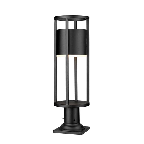 Z-Lite Black Luca 1-Light Outdoor Pier Mounted Fixture