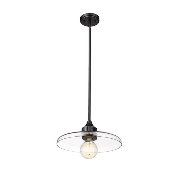 Z-Lite Matte Black Paloma 1-Light Pendant