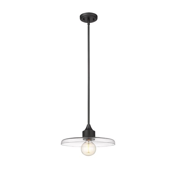 Z-Lite Matte Black Paloma 1-Light Pendant