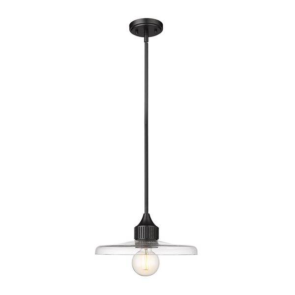 Z-Lite Matte Black Paloma 1-Light Pendant