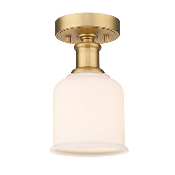 Z-Lite Heritage Brass Bryant 1-Light Flush Mount