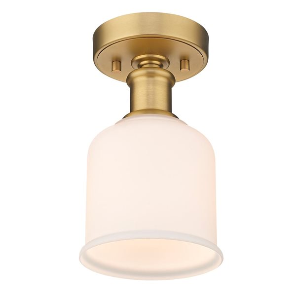 Z-Lite Heritage Brass Bryant 1-Light Flush Mount