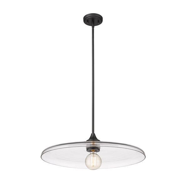 Z-Lite Matte Black Paloma 1-Light Pendant