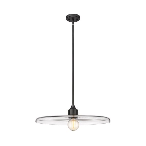 Z-Lite Matte Black Paloma 1-Light Pendant