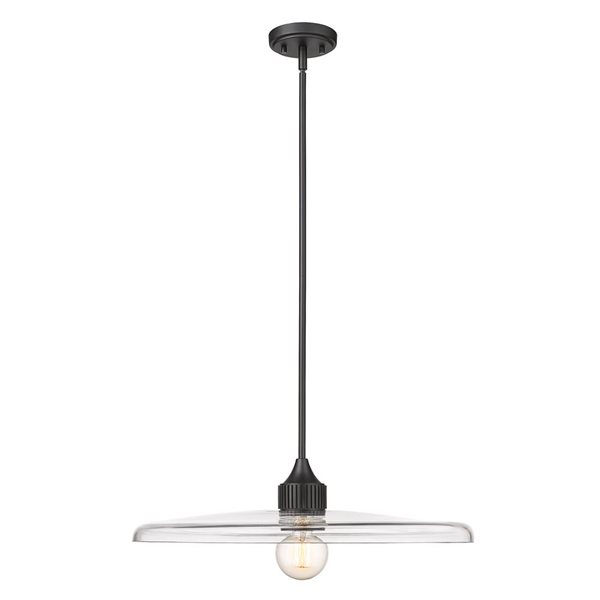 Z-Lite Matte Black Paloma 1-Light Pendant