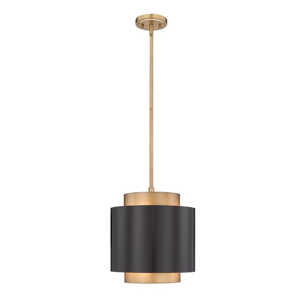 Z-Lite Bronze and Rubbed Brass Harlech 1-Light Pendant