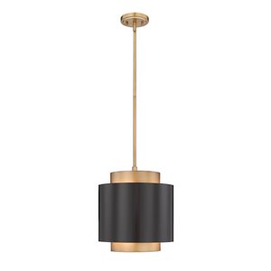 Z-Lite Bronze and Rubbed Brass Harlech 1-Light Pendant