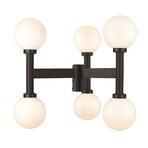 Z-Lite Black Laurent 6-Light Outdoor Post Mount Fixture